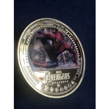 Gold Spider-Man coin marvel in plastic case
