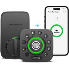 ULTRALOQ U-Bolt Pro Wifi Smart Lock with Door Sensor, 8-In-1 Keyless Entry Door