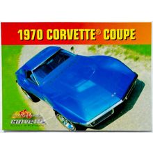RARE TRADING CARD 1970 BLUE CHEVY CORVETTE C3 COUPE