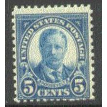 637 5c Theodore Roosevelt Average MNH Q1556