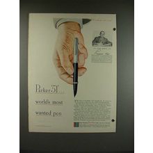 1948 Parker 51 Pen Ad w/ Rockwell Kent!