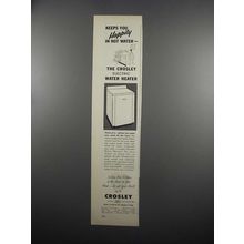 1953 Crosley Elecctric Water Heater Ad - In Hot Water