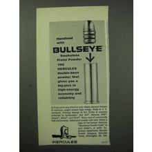 1963 Hercules Bullseye Smokeless Pistol Powder Ad