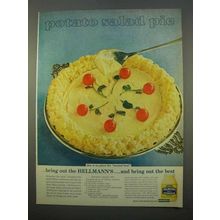 1963 Hellmann's Mayonnaise Ad - Potato Salad Pie
