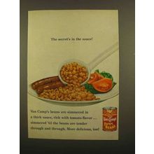 1965 Van Camp's Pork and Beans Ad - Secret's in Sauce