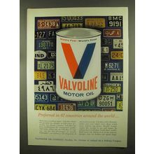 1965 Valvoline Motor Oil Ad - Preferred in 67 Countries