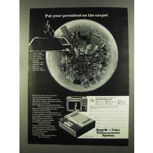 1972 Sony U-Matic Color Videocassette System Ad - Your President