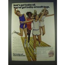 1978 Nair Hair Remover Ad - Got Baby Oil