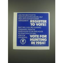 1984 NRA National Rifle Association Ad - Join the NRA's fight to save