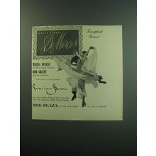 1949 The Plaza Hotel Ad - World Famous De Marcos Triumphant Return