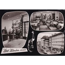 Aachen Hotel Haehnchen Franzstrabe Old German RPC Postcard