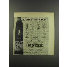 1956 Knize Tie-Tacs Advertisement - Tell-Tale tie-tacs