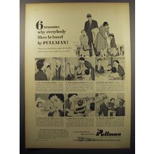 1955 Pullman Rail Cars Ad - 6 reasons why everybody likes to travel by Pullman!