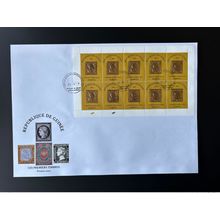 Guinée 2009 Mi. 6488 FDC feuillet Kleinbogen Premier timbre italien OR