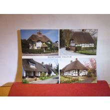 multiview, HAMPSHIRE THATCH unused postcard by Michael J Allen 1990 =