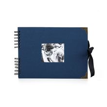 Woodside Home Living Metal Corner Scrap Book Style Photo Album 29cm x 21.5cm