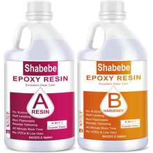 Epoxy Resin, 1Gallon Epoxy Resin Crystal Clear, Not-Yellowing No-Bubble, Self Le