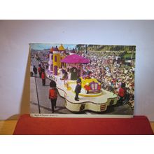 BATTLE OF FLOWERS, JERSEY, CHANNEL ISLES used postcard by E T W Dennis 1970 pm =