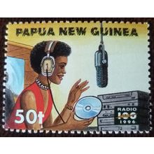 Papua New Guinea 1996 Centenary of Radio 50t Radio disc-jockey mint stamp SG790