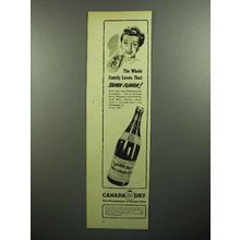 1945 Canada Dry Pale Ginger Ale Soda Ad - Tangy