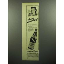 1945 Canada Dry Pale Ginger Ale Soda Ad - Flavor