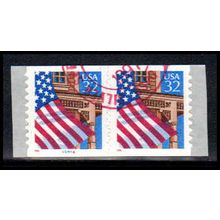 Used 2915A 32c U.S. Flag Over Porch Very Fine CNP Left 45444 10x10 PA1760