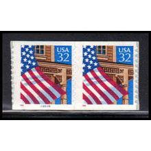 2915Cv 32c U.S. Flag Over Porch Fine MNH CNP Left 66666 11x12 PA1770