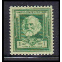 864 1c Henry Longfellow Fine MNH KA2464