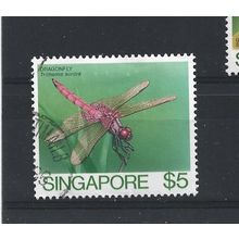 Singapore.SG501 $5 Dragonfly.Fine Used.Jul25