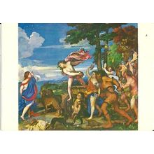 Art TITIAN Bacchus and Ariadne Postcard (Medici 1694)