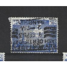 Burma.SG136 25p Independence Monument,Ragoon and Map (Blue).Fine Used.Jul25d