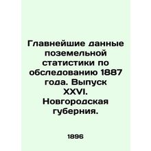Main land statistics from the survey of 1887. Issue XXVI. Novgorod Governorate.