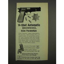 1968 Browning 9mm Parabellum Pistol Ad - 14-Shot