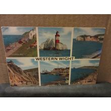WESTERN WIGHT, ISLE OF WIGHT multiview, used postcard by J. Salmon 1976 pm =