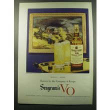 1949 Seagram's V.O. Whisky Ad - Obviously.. mature Known by the company it keeps