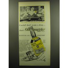 1949 Old Smuggler Scotch Ad - Cartoon by Richard Taylor - Careful, Pryce-Jones!