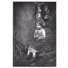 New Forest 1940s Hampshire Children In Poverty Stone Age Art Postcard