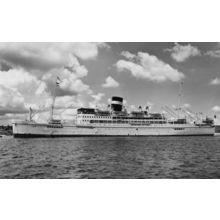 SS Aronda British India Ship Karachi Service Real Photo Postcard