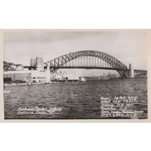 Harbour Bridge Sydney Australia Luna Park History Real Photo Postcard