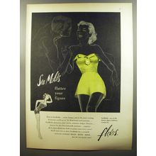 1953 Flexees SeaMolds Swimsuit Ad - SeaMolds flatter your figure
