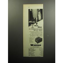 1956 Winship Hour Glass Luggage Ad - Winship hour glass the luggage that walks