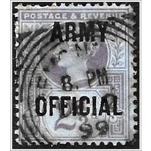 1896 Stamps Overprinted "ARMY OFFICIAL" - 2½d Used purple(as picture Toning) C2