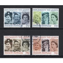 Elizabeth II - 1986 - 60th Birthday of QEII (sg1316-1319) Used Set