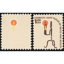 1610a, MNH $1 Candle - Brown Color Omitted Error With Normal - Stuart Katz