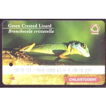 Bronchotela Cristatella Green Crested Lizard S'pore TransitLink Train/Bus Card
