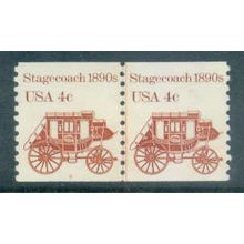 1898A 4c Stagecoach Fine MNH Dry Gum CNP Left 4 W0482