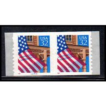 2915A 32c U.S. Flag Over Porch Fine MNH CNP Left 44444 10x10 PA1743