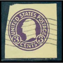 Used U437b 2c George Washington Fine Cut Square WA3031