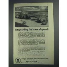 1925 Bell Telelphone Ad - Safeguarding Lanes of Speech