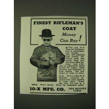 1942 10-X Imperial Rifleman's Coat Ad - Finest Rifleman's coat money can buy!
